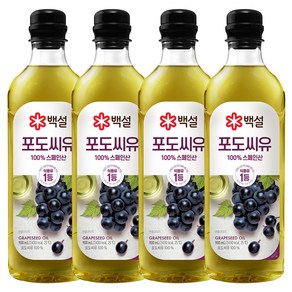 백설 포도씨유, 900ml, 4개