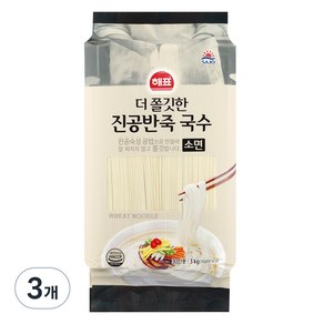 해표 더쫄깃한 진공반죽 국수, 3개, 3kg