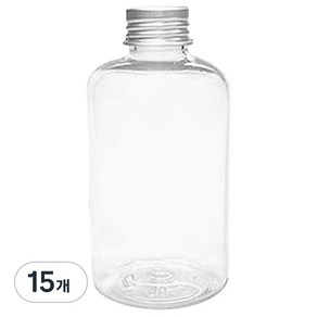 병도매닷컴 DTB200 투명 음료용기 알루미늄 실버캡, 200ml, 15개