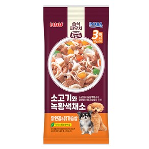 이나바 강아지 닭가슴살과 녹황색채소 파우치 간식 QDR-145, 150g, 1개, 혼합맛(닭가슴살/소고기/닭연골)