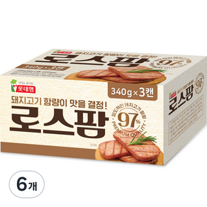 롯데웰푸드 로스팜97, 340g, 6개