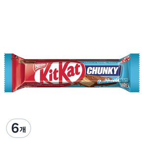 KitKat 청키 초콜릿 쿠키앤크림향, 38g, 6개