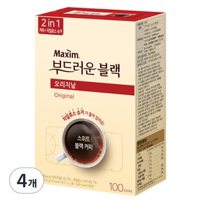 맥심 오리지날 부드러운 블랙 커피믹스, 2.7g, 100개입, 4개