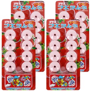 코리스 휘슬라무네 휘파람 사탕 딸기맛, 22g, 4개