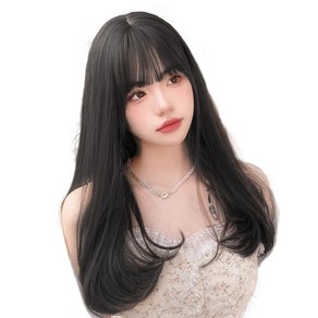 준 단색 c컬 붙임머리 50cm 195g, 네츄럴블랙, 1개