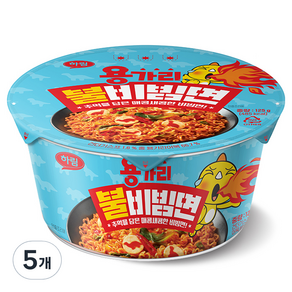 하림 용가리 불비빔면 컵 125g, 5개