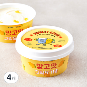 어니스트그릭 망고맛 그릭요거트, 100g, 4개