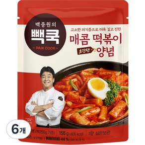 백종원의 매콤 떡볶이 양념, 155g, 6개