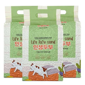 고양이 인생두부 두부모래, 10L, 3개, 녹차향