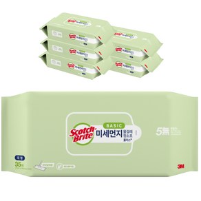 스카치브라이트 3M 베이직 미세먼지 물걸레 청소포 플러스 35매