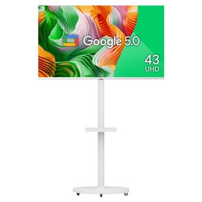 더함 4K UHD LED 스마트 120Hz 돌비 AI 구글 5.0 TV + 삼탠바이미 스탠드 라이트 세트, 109cm(43인치), UA431UHD M9GP CINEMA60 2025 WHITE, MS22-241-W, 스탠드형, 고객직접설치