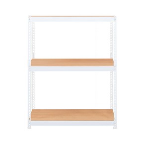 스피드랙 V2 선반 3단 1200 x 500 x 1500 mm, 프레임(화이트) + 보드(우드 + 화이트)