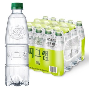 씨그램 라임 무라벨 탄산수, 450ml, 20개