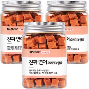 페페로니 진짜 오메가3 애견용 져키, 연어, 180g, 3개