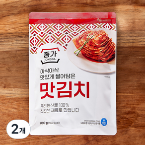 대상 종가 맛김치, 800g, 2개