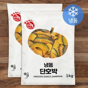 마당발 단호박 슬라이스 (냉동), 1kg, 2개