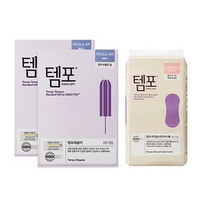 템포 레귤러 40개입 + 팬티라이너 40개입, 1세트