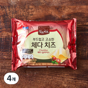 상하치즈 부드럽고 고소한 체다슬라이스 10매입, 180g, 4개