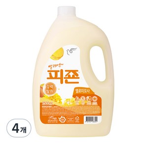 피죤 레귤러 섬유유연제 옐로미모사 본품, 2500ml, 4개