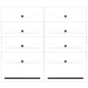 엘리트 포켓 봉투화일 8종 세트, 랜덤발송, 1세트