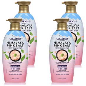 오가니스트 히말라야 핑크솔트 담은 샴푸 두피 스케일링, 500ml, 4개