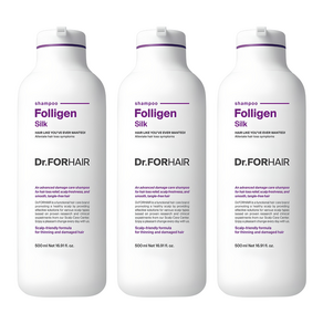 닥터포헤어 손상모케어 탈모증상완화 폴리젠 실크 샴푸, 500ml, 3개