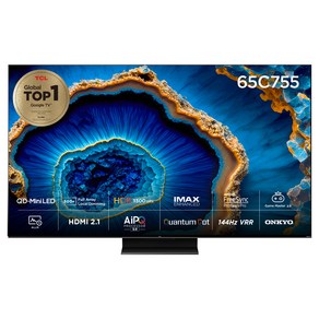 TCL 4K UHD QD Mini LED 스마트TV, 165cm(65인치), 65C755, 스탠드형, 방문설치