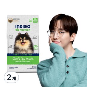 INDIGO 강아지 바이오뉴트리션 면역앤 기능성 사료, 관절+장건강, 2kg, 2개