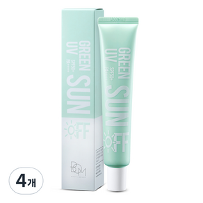 비오엠 그린 유브이 썬오프크림 SPF50+ PA++++, 50ml, 4개