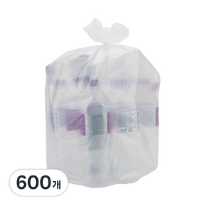 쓰리포 분리수거함 배접 쓰레기봉투 유백, 600개, 60L