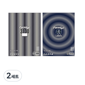 폼텍 바코드용 라벨 65칸 LS-3100 100p + 전지 라벨 20p, 2세트