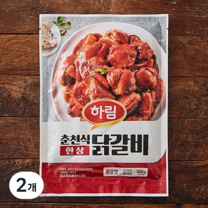 하림 춘천식 한상 닭갈비 매운맛, 2개, 500g