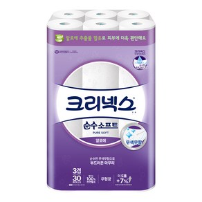 크리넥스 3겹 순수 소프트 천연펄프 고급롤화장지