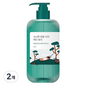 라운드랩 소나무 진정 시카 바디 워시, 400ml, 2개