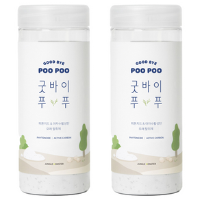 정글몬스터 고양이 굿바이 푸푸 피톤치드 모래 탈취제, 2개, 500g