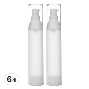 에어리스 반투명 PP 진공에센스 용기 50ml, 6개