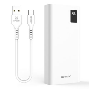 SPEEDY 슬림핏 PD 20W 고속충전 보조배터리 20000mAh 멀티단자 + 20W C타입 케이블