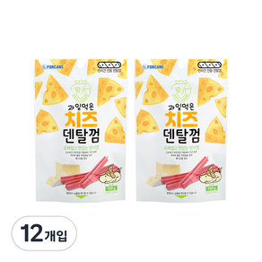 포켄스 과일먹은 치즈덴탈껌, 딸기, 100g, 12개