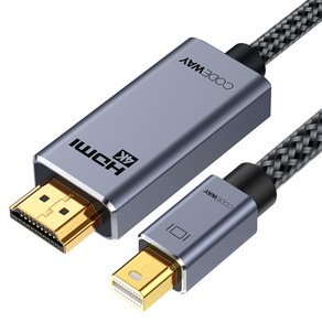 코드웨이 Mini DP to HDMI 케이블 UHD 4K60Hz, 1개, 1.5m