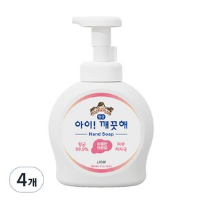 아이깨끗해 핸드워시 레몬향, 490ml, 4개