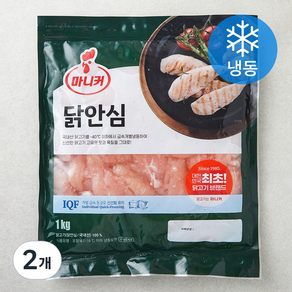 마니커 무항생제 인증 IQF 닭안심 (냉동), 1kg, 2개