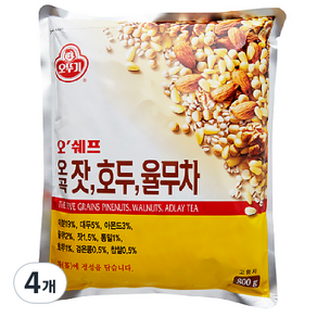 오뚜기 오쉐프 오곡잣호두율무차, 800g, 1개입, 4개