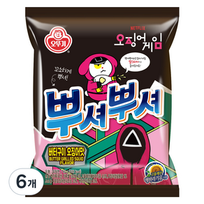 오뚜기 뿌셔뿌셔 버터오징어맛, 90g, 6개