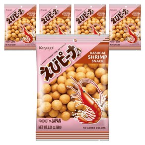 카수가이 에비 피넛 새우과자, 58g, 5개