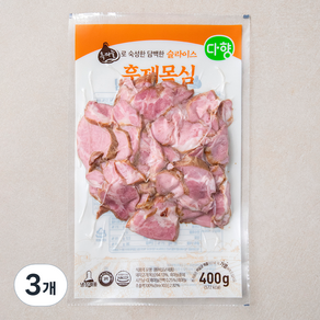 다향 슬라이스 돼지 훈제목심, 400g, 3개