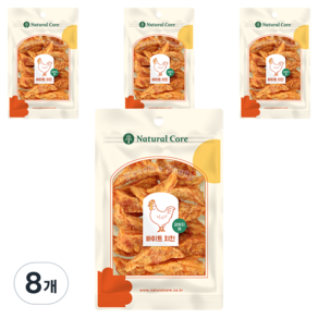 네츄럴코어 강아지 바이트 치킨 육포, 치킨맛, 70g, 8개