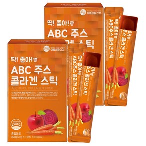 미쁨생활건강 딱좋아 ABC주스 콜라겐 젤리 스틱, 300g, 2개