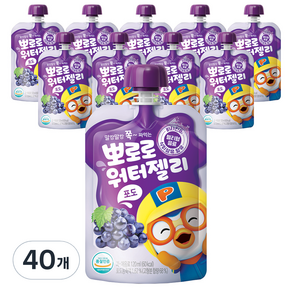 팔도 뽀로로 워터젤리 포도, 120ml, 40개