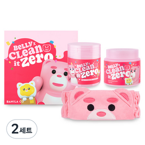 바닐라코 벨리곰 에디션 클린 잇 제로 밤 180ml + 패드 70p + 세안밴드 기프트 세트 3종, 2세트