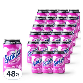 썬키스트 제로 자두자몽 소다 탄산음료, 355ml, 48개